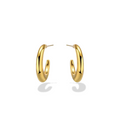 Silhouette Gold Hoops - 18K gold-filled hoops curving from slim to bold