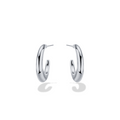 Silhouette Silver Hoops - silver hoops curving from slim to bold