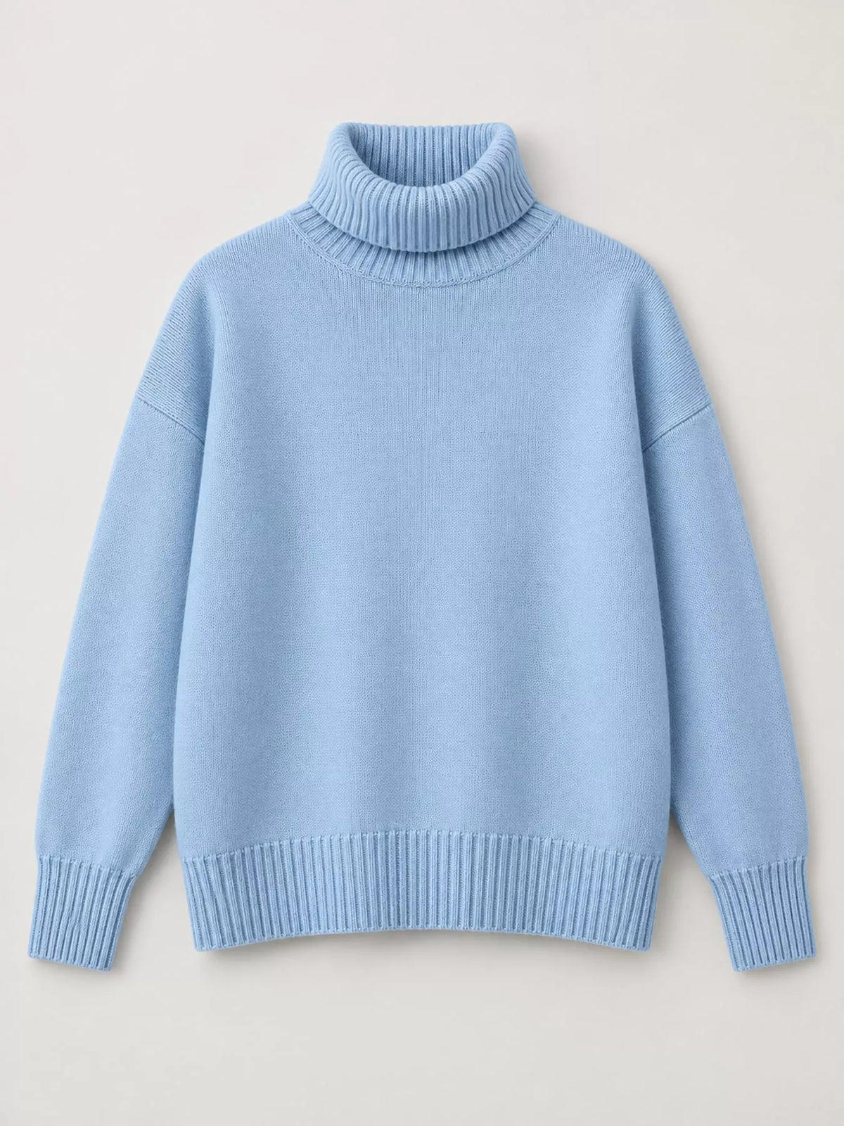 Oversized turtleneck sweater with dropped shoulders - view 9
