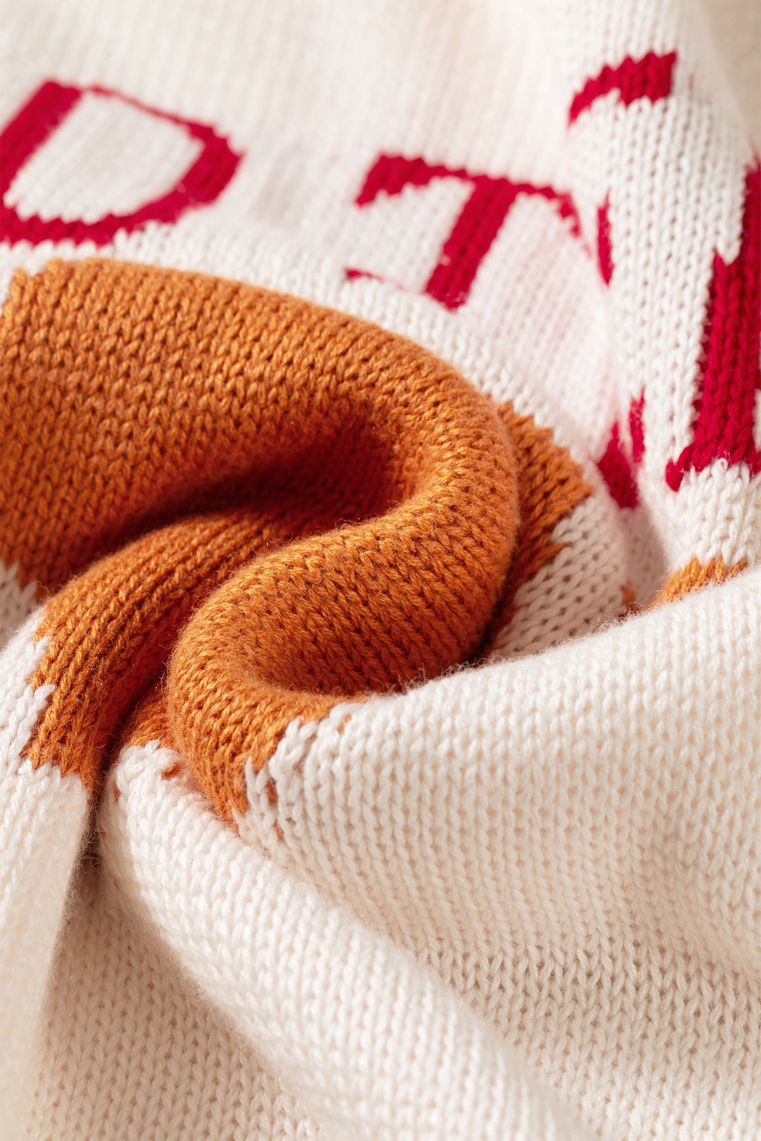 Football sweater drop shoulder silhouette detail