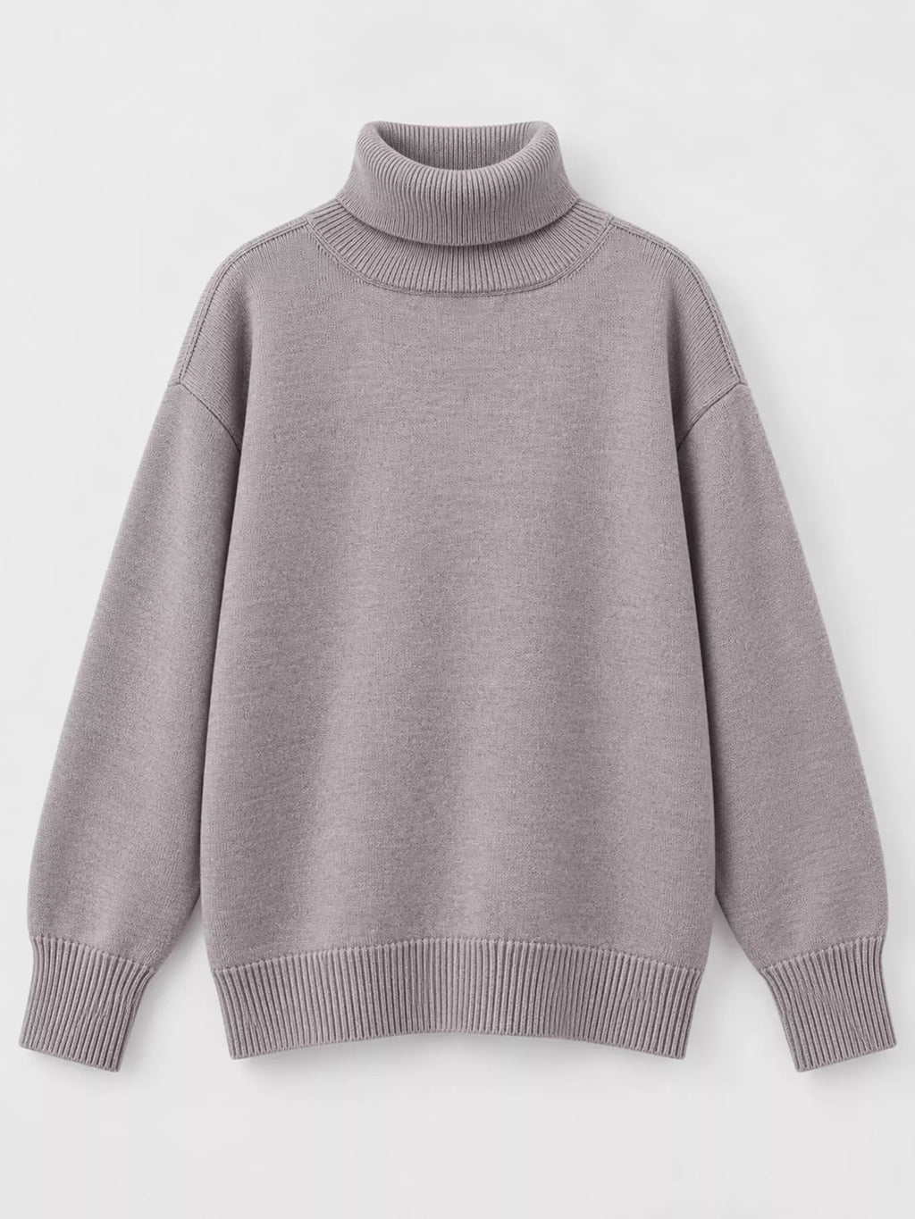 Oversized turtleneck sweater with dropped shoulders - view 36