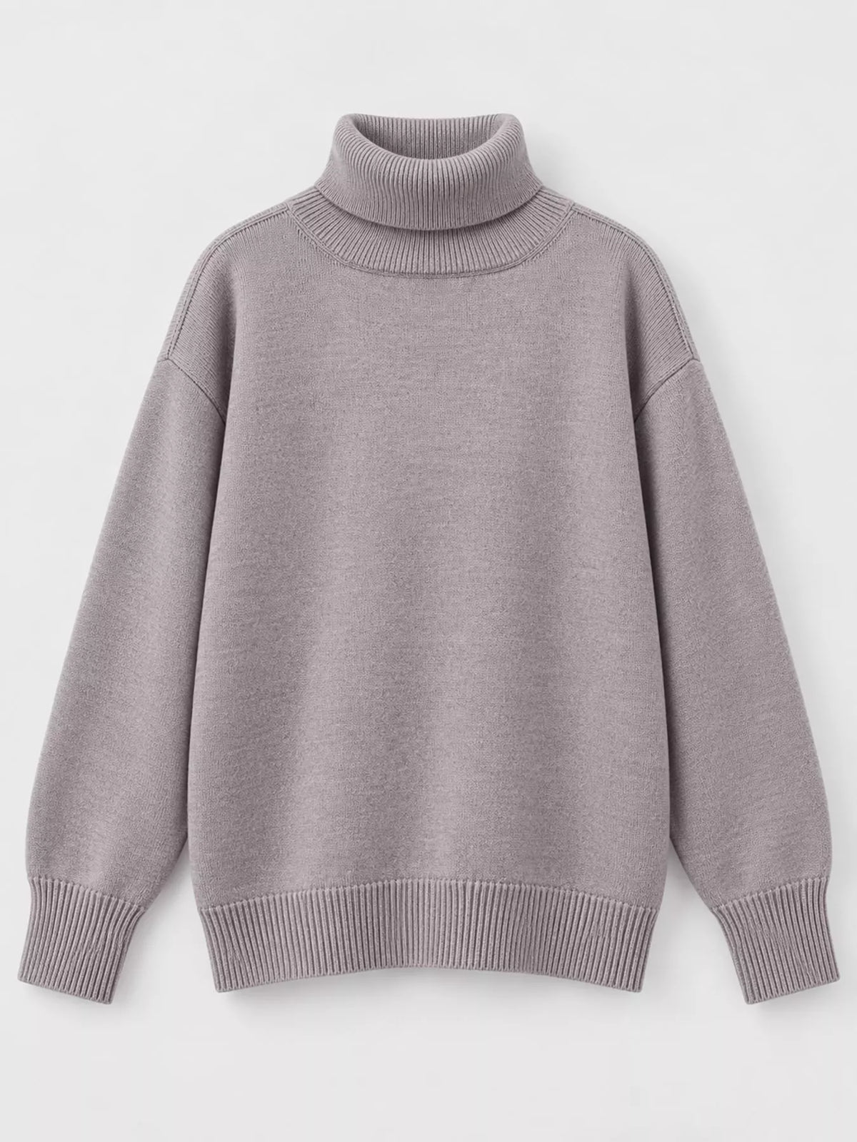 Oversized turtleneck sweater with dropped shoulders - view 36
