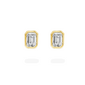 The Cut Studs - emerald cut gold-filled stud earrings