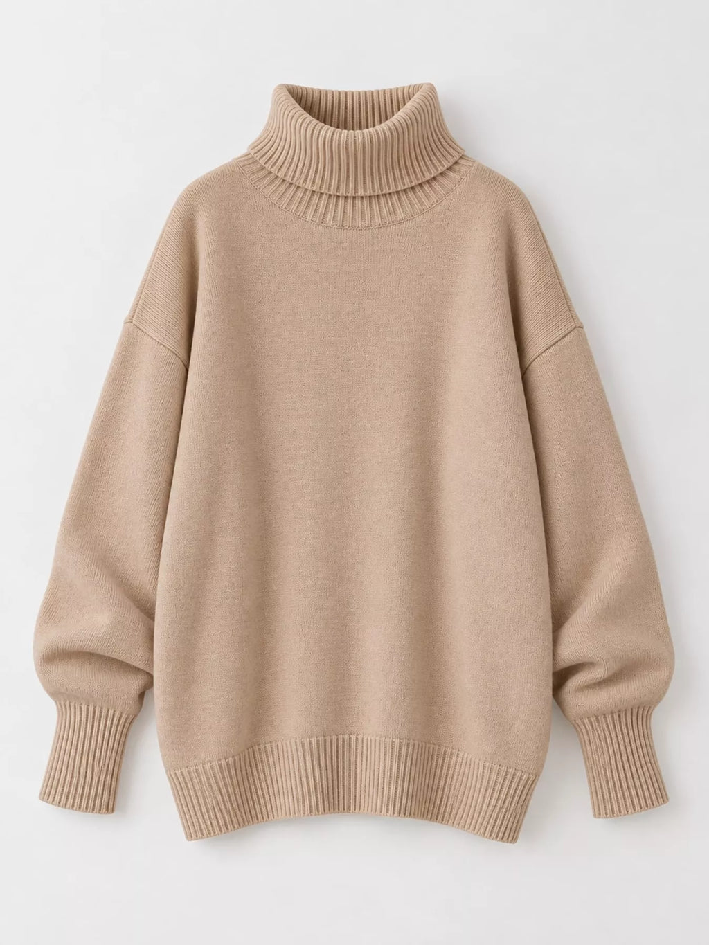 Oversized turtleneck sweater with dropped shoulders - view 17