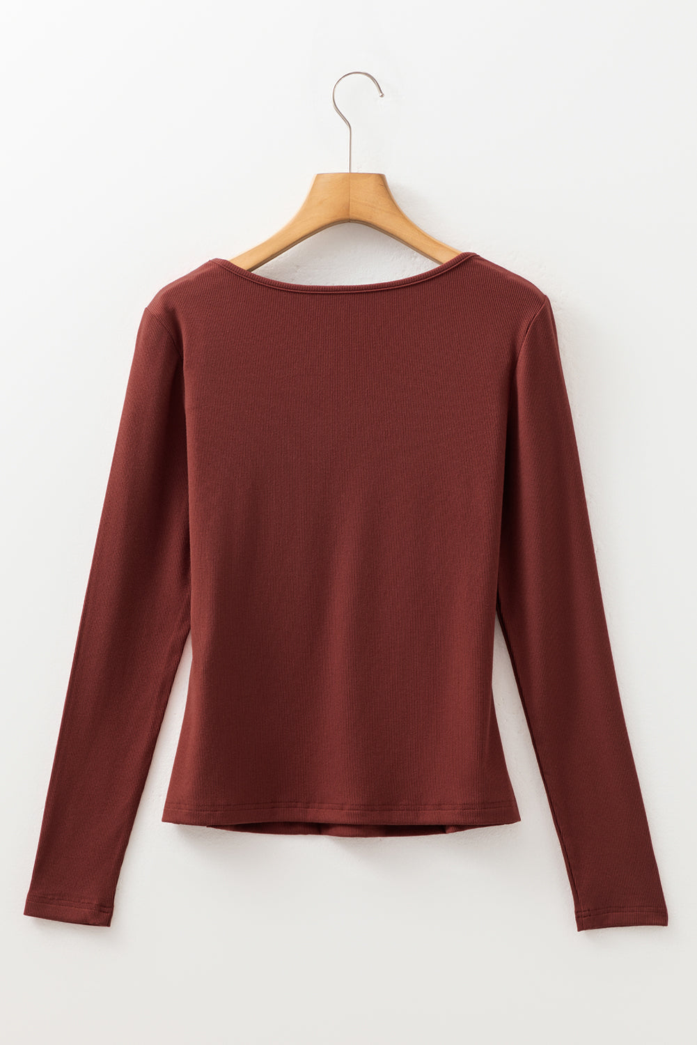 Burgundy square neck top styled look