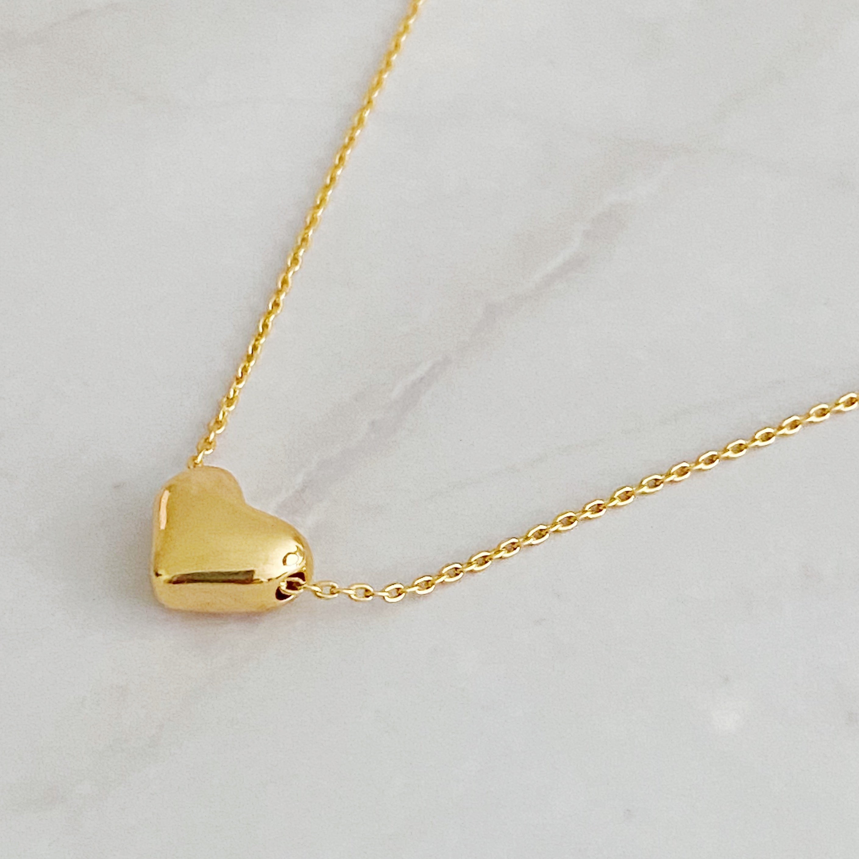 Love Bean Heart Necklace in Silver