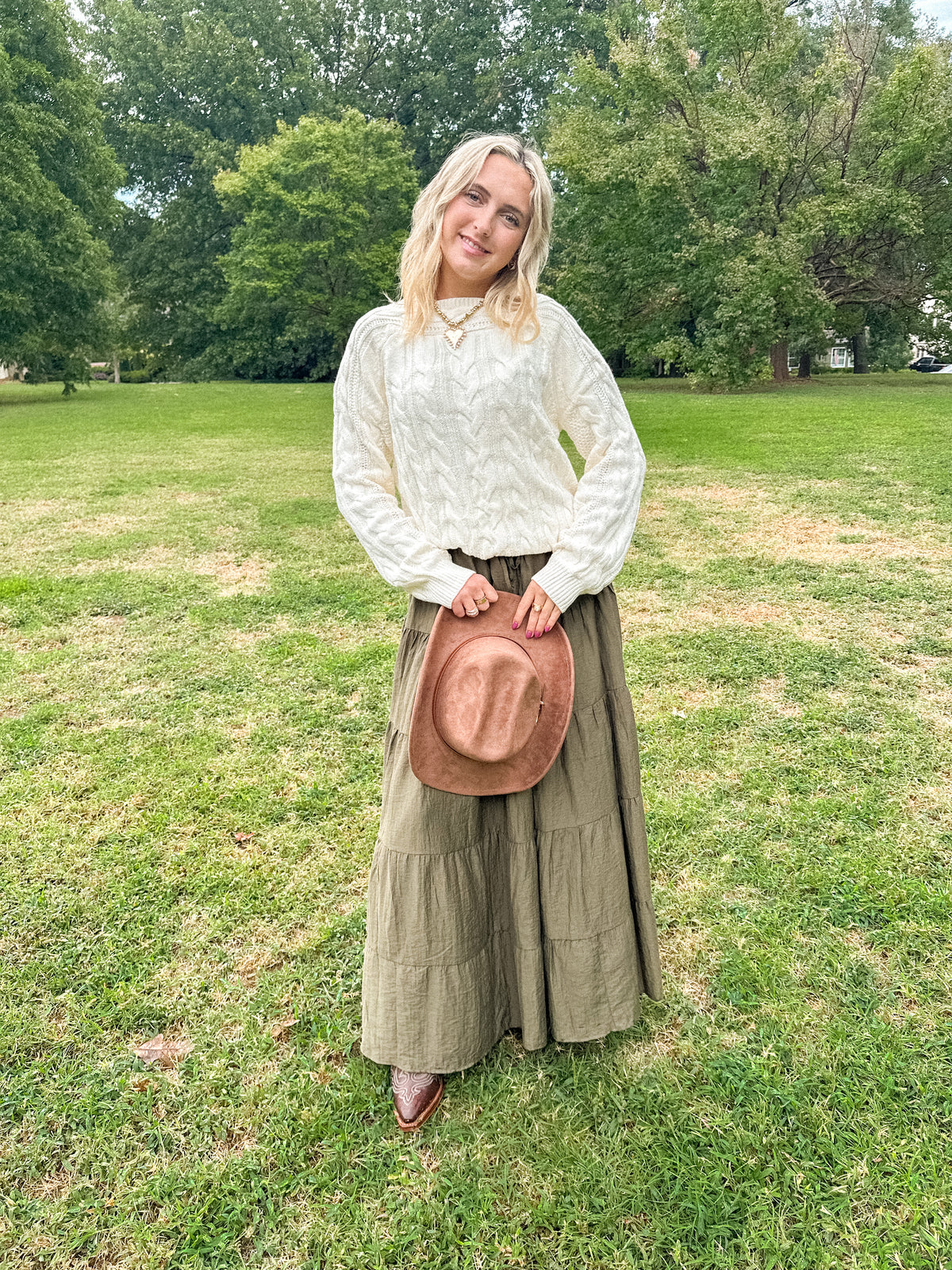 Ruffle Tiered Maxi Skirt