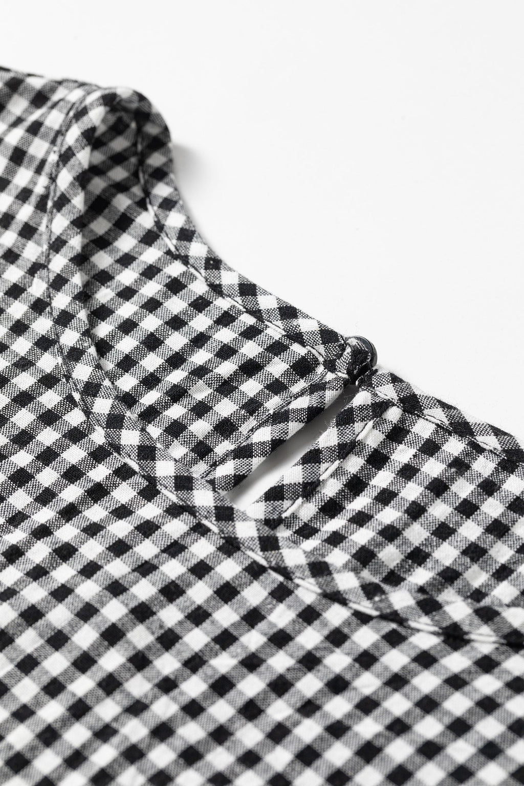 Black gingham long sleeve blouse styled look