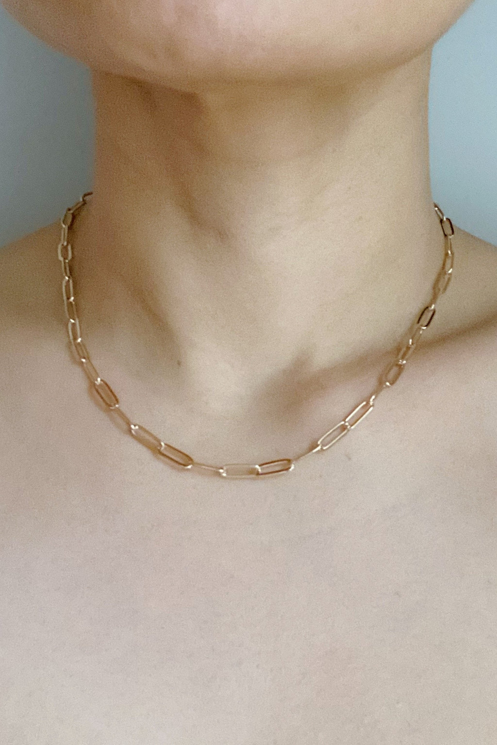 Dainty Link Chain Necklace - styled layered with other necklaces