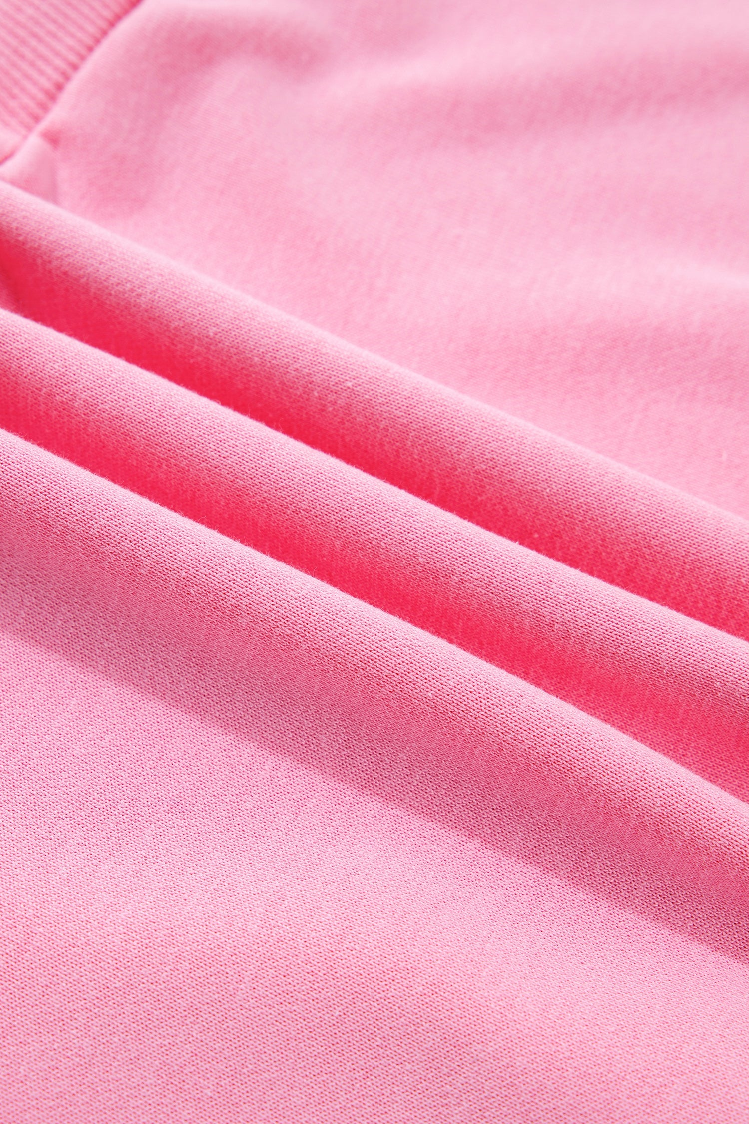 Halloween Embroidered Jack-O-Lantern Sweatshirt in Pink, close-up detail