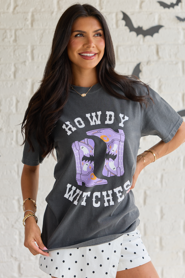 Howdy Witches Dark Grey Graphic Tee, additional view