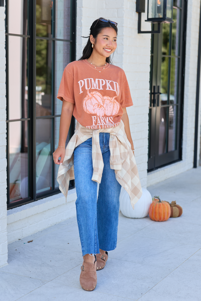 Pumpkin Farms Rust Graphic Tee, styled view