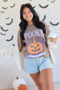 Spooky Social Club Brown Graphic Tee, front view