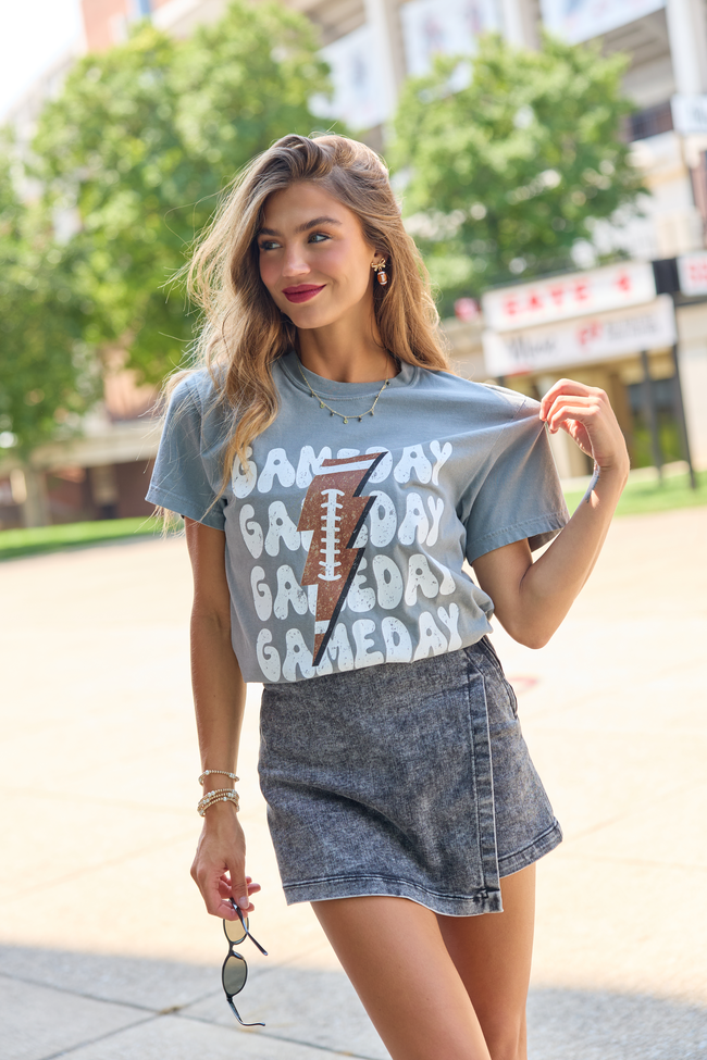 Gameday Football Grey Graphic Tee