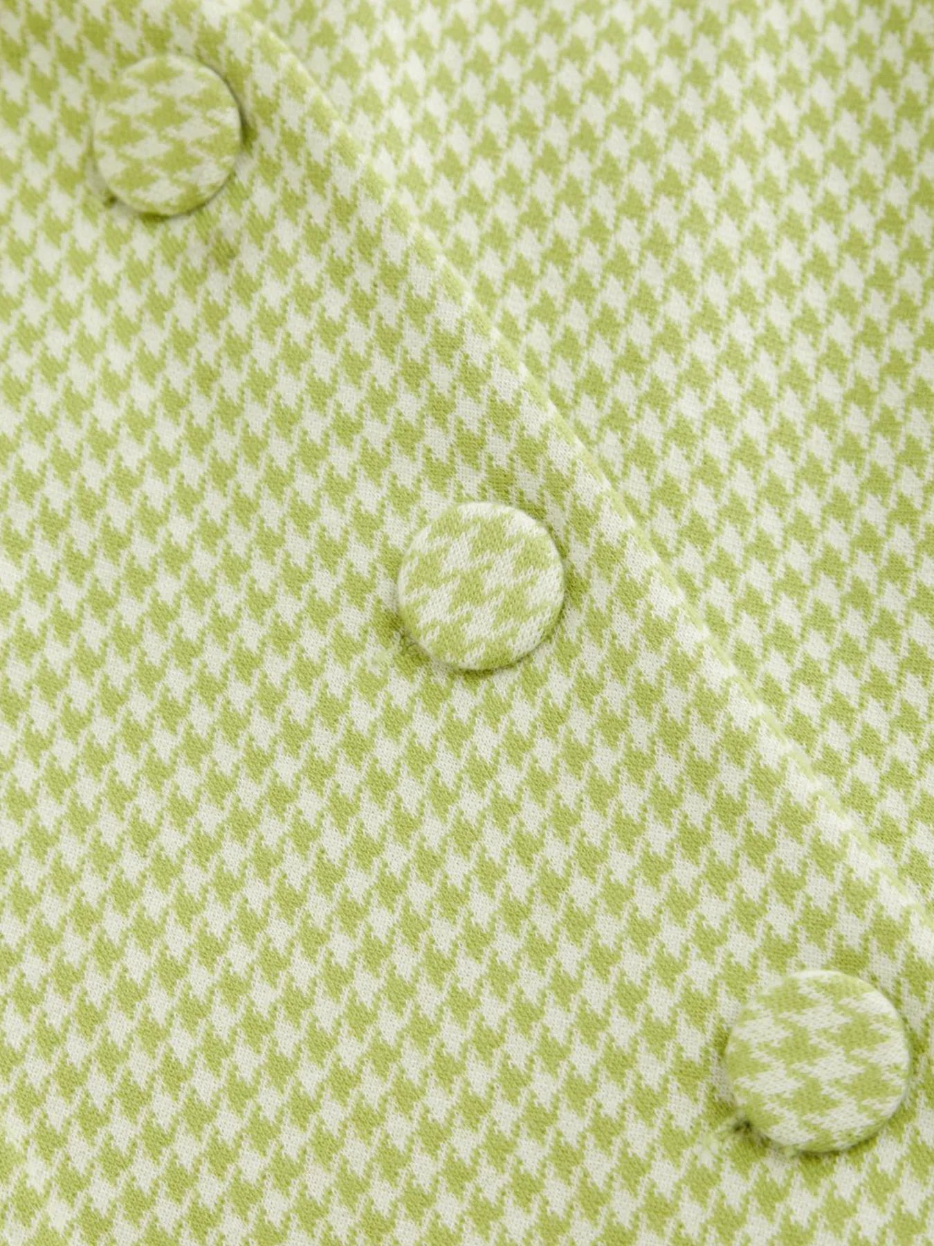 Trendsi gingham A-line mini dress, unlined poly-spandex fabric