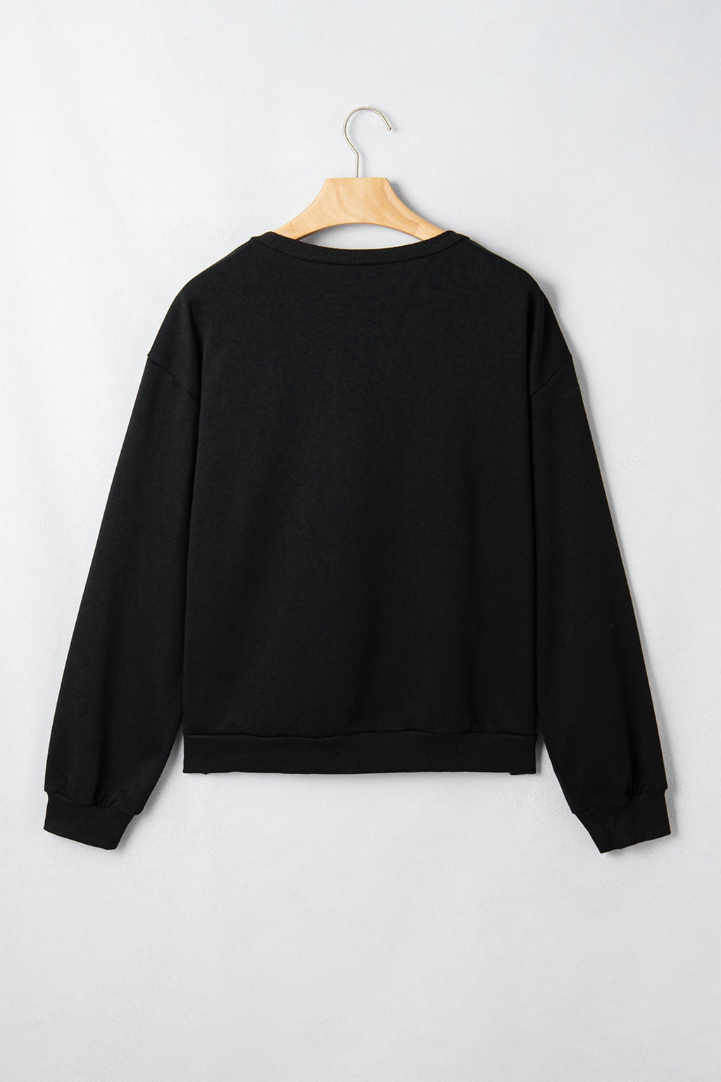Game Day gingham patch embroidered sweatshirt, sleeve cuff detail