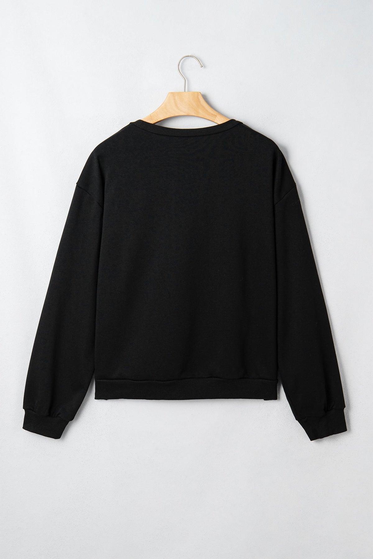 Game Day gingham patch embroidered sweatshirt, sleeve cuff detail