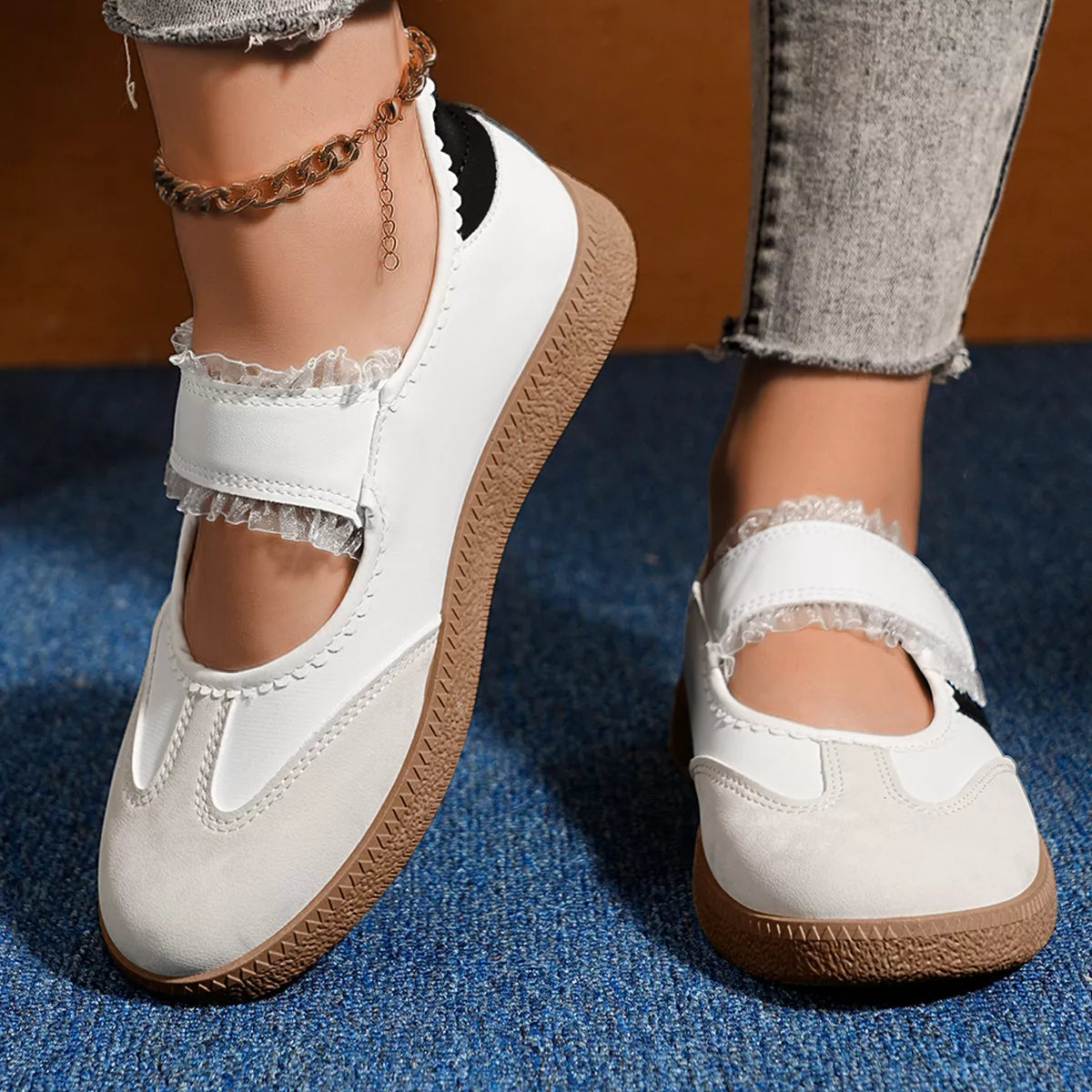 Round Toe Slip-Ons - round toe flat slip-on shoes, view 3
