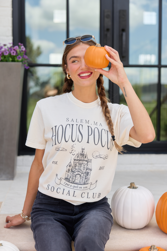 Hocus Pocus Ivory Graphic Tee, front view