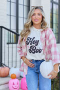 Hey Boo Ivory Graphic Tee, front view