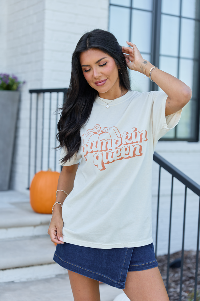 Pumpkin Queen Ivory Graphic Tee, back view