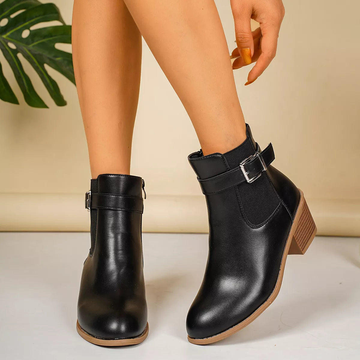 Women's point toe block heel boots, view 18