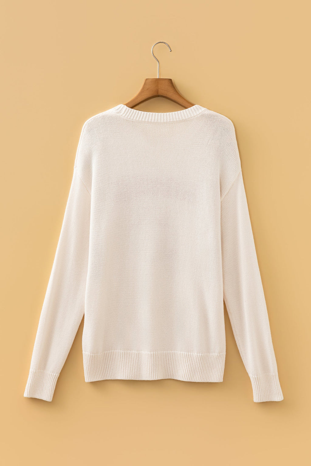 Football sweater ribbed cuff detail