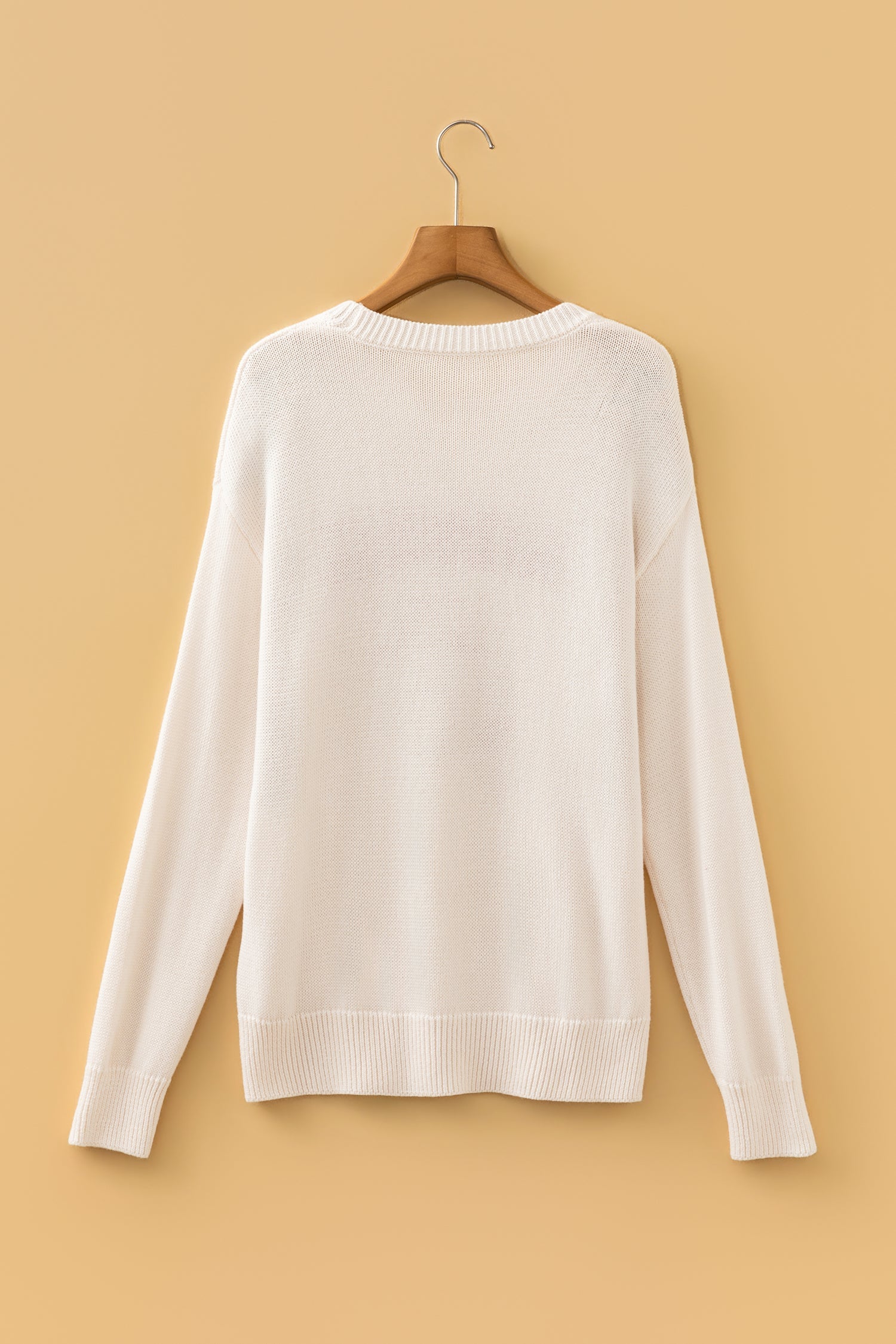Football sweater ribbed cuff detail