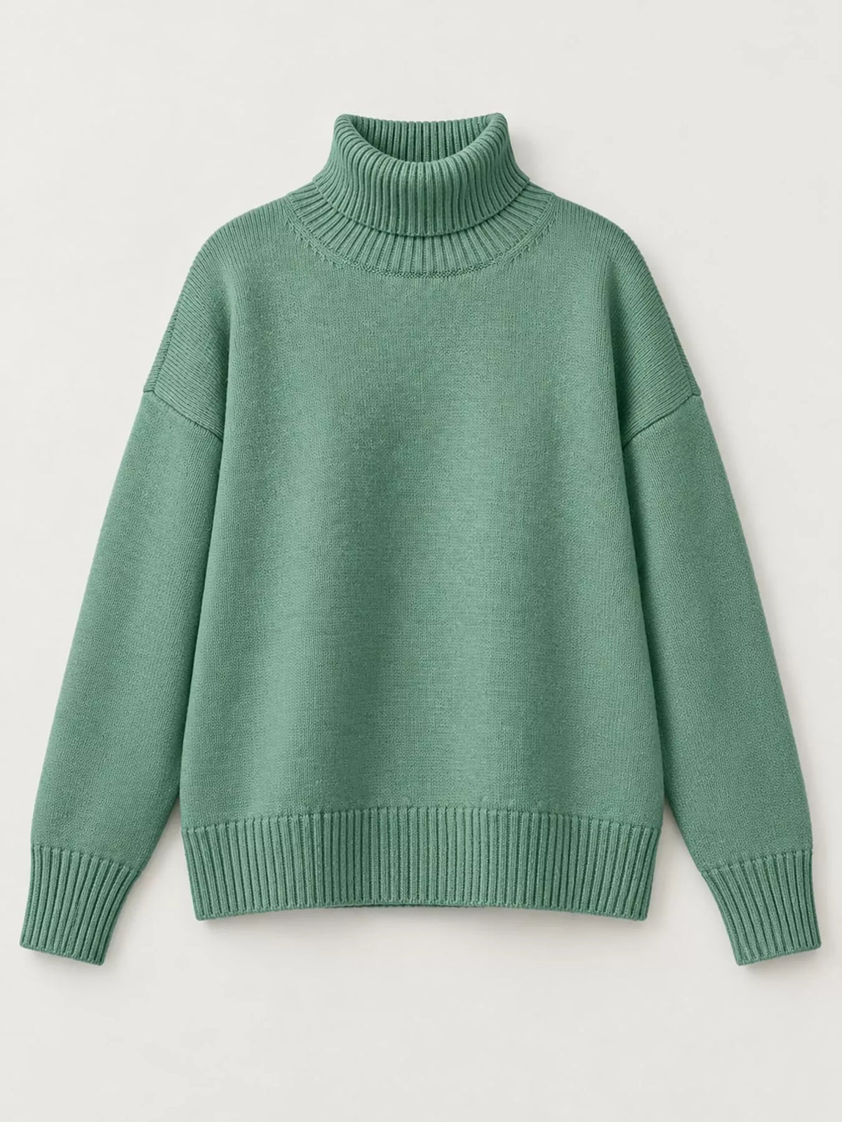 Oversized turtleneck sweater with dropped shoulders - view 44