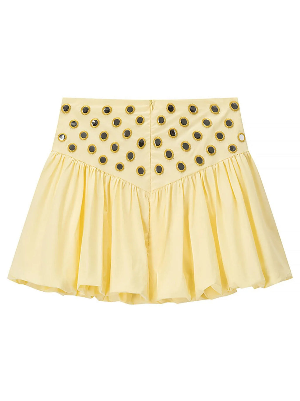 Eyelet Cami and Bubble Skirt Set - cutout ruffled two-piece set, view 6