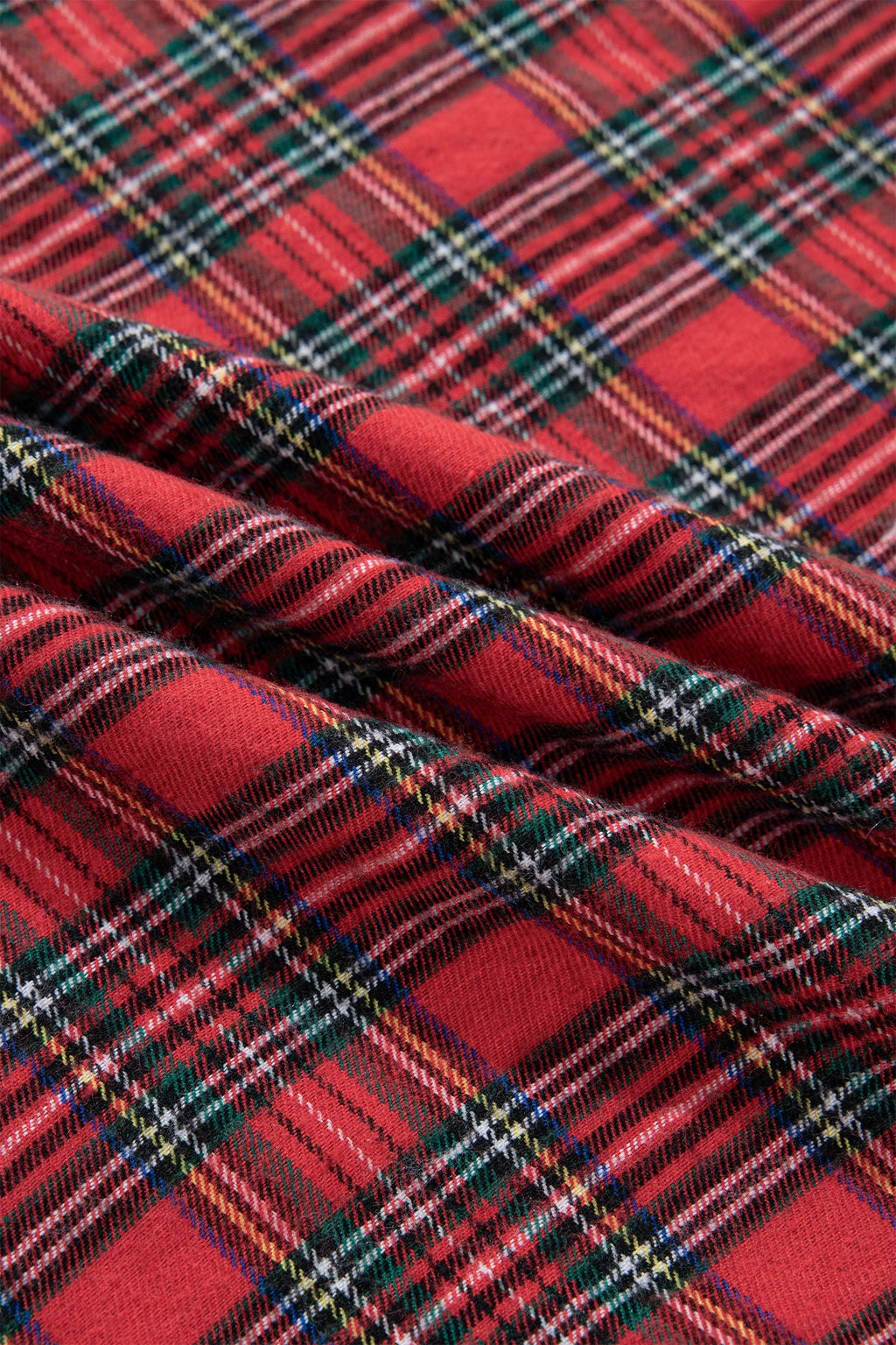 Plaid Lace Trim Square Neck Mini Babydoll Dress in Red, close-up detail