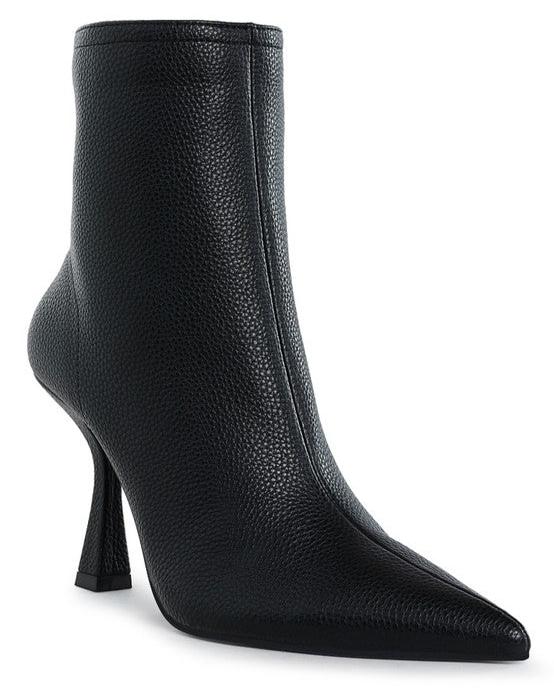 Farnak Pleather Pointed Toe Ankle Boots