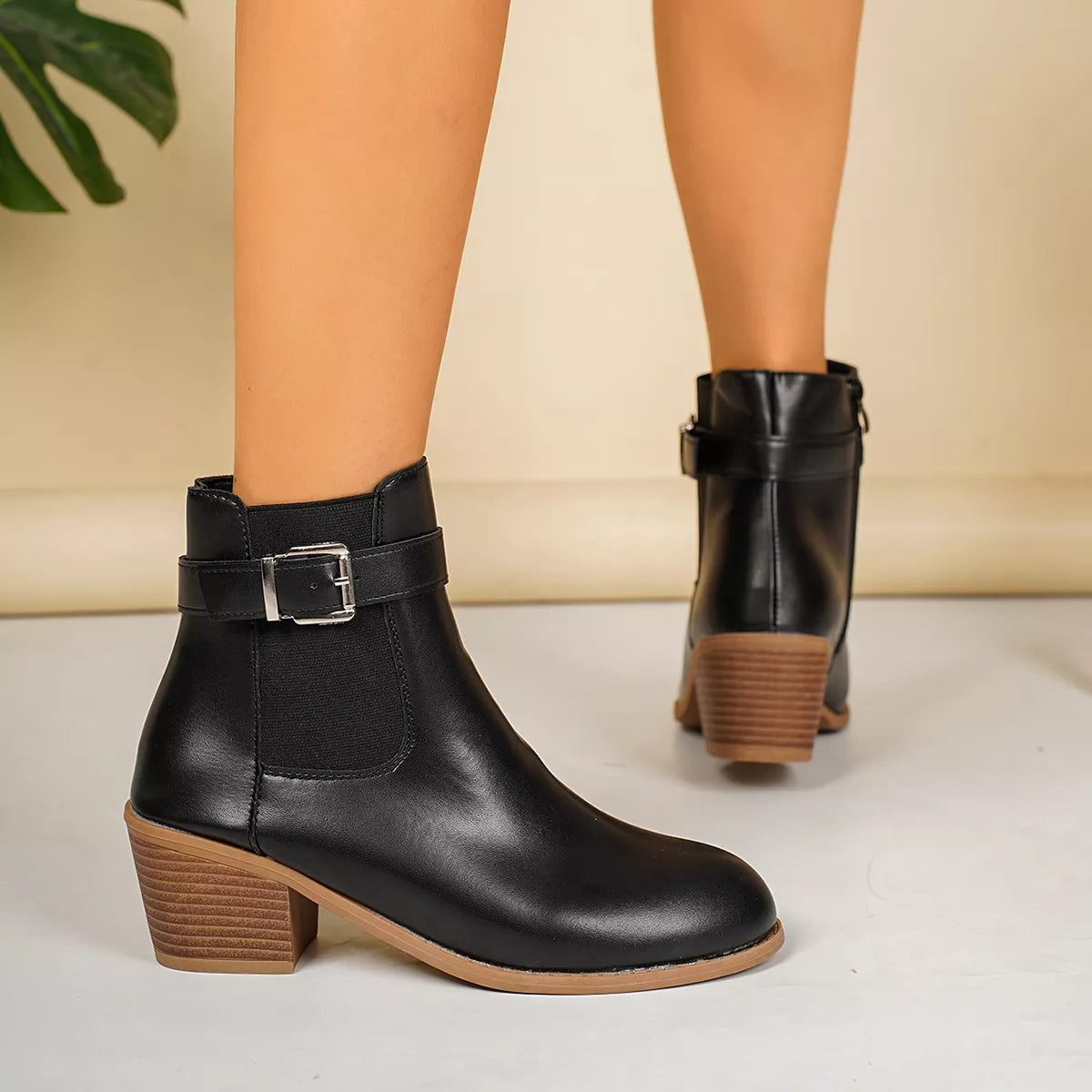 Point toe mid heel boots, view 16