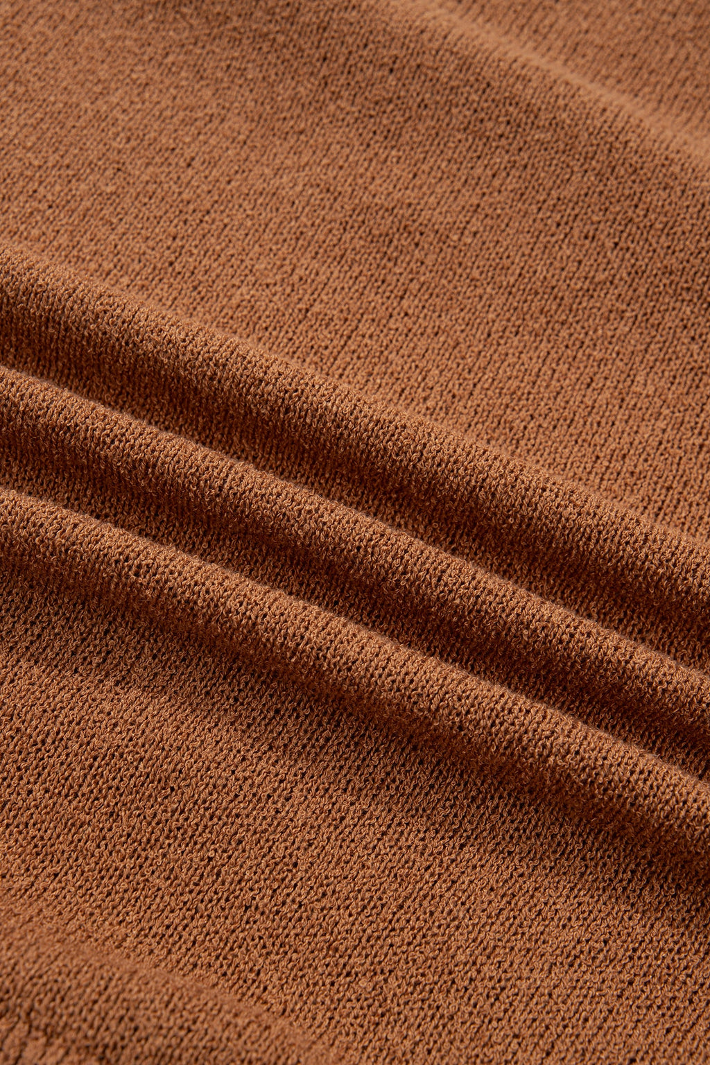 Gingerbread Drop Shoulder Oversized Christmas Sweater in Brown, close-up print detail