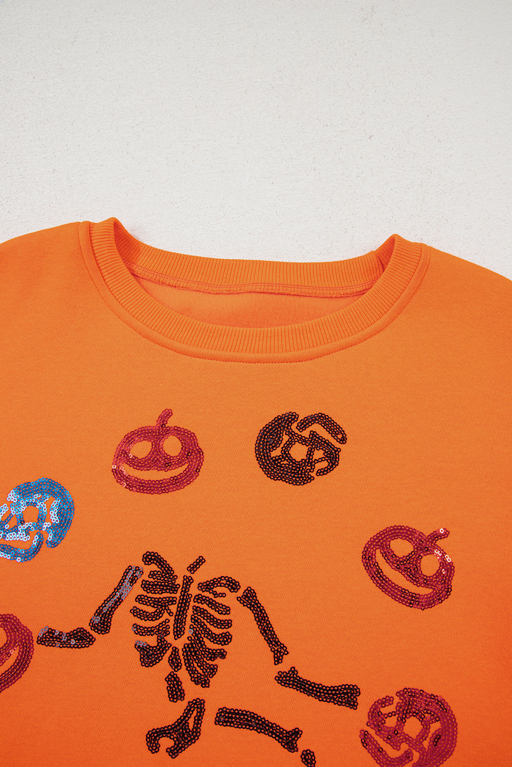 Halloween Sequin Dancing Critters Crewneck Sweatshirt, back view