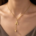 18K gold-plated initial pendant necklace, letters A-Z - view 1