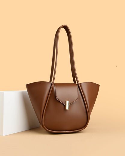 Leather Shoulder Bag with Pouch