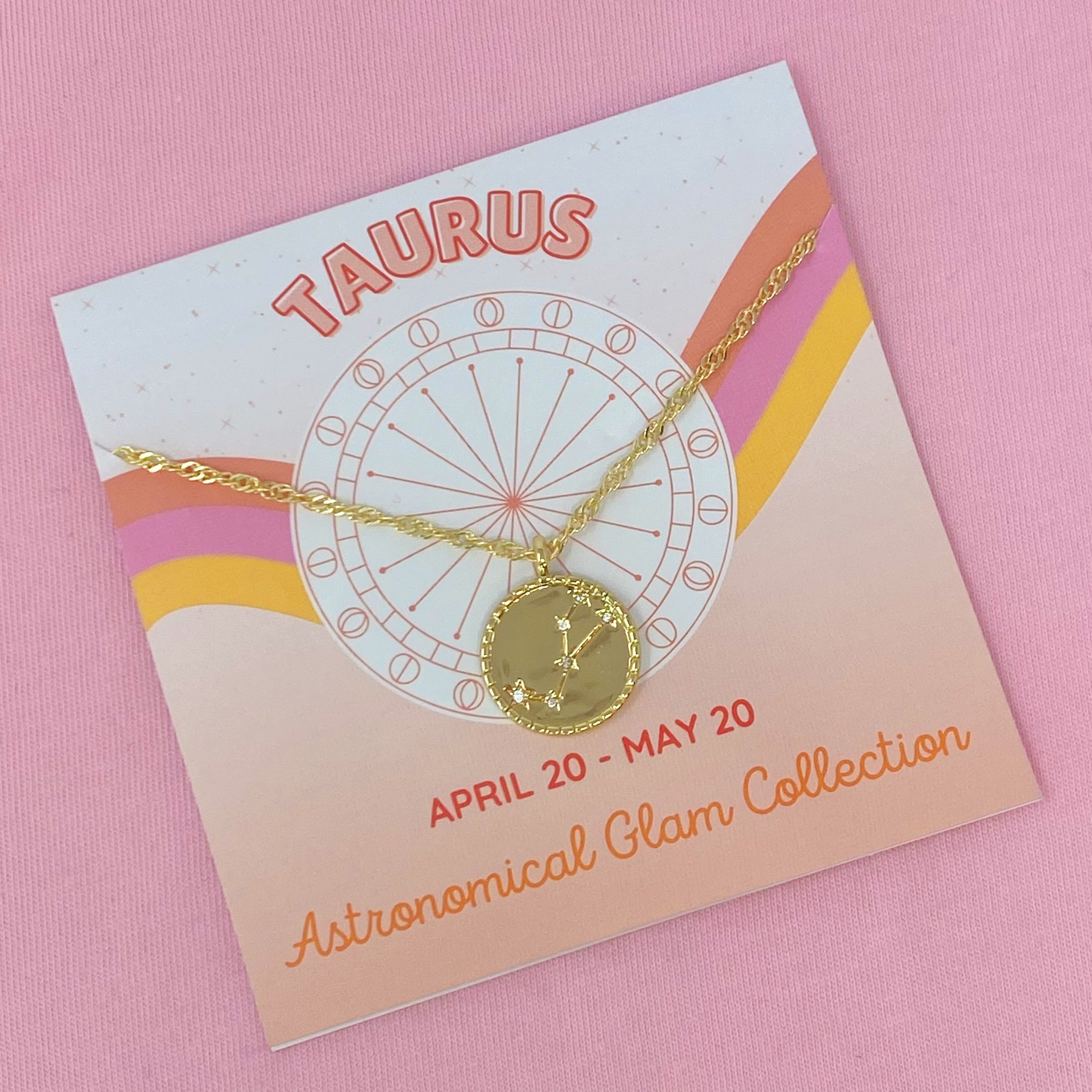 Astronomical Zodiac Constellation Medallion Necklace