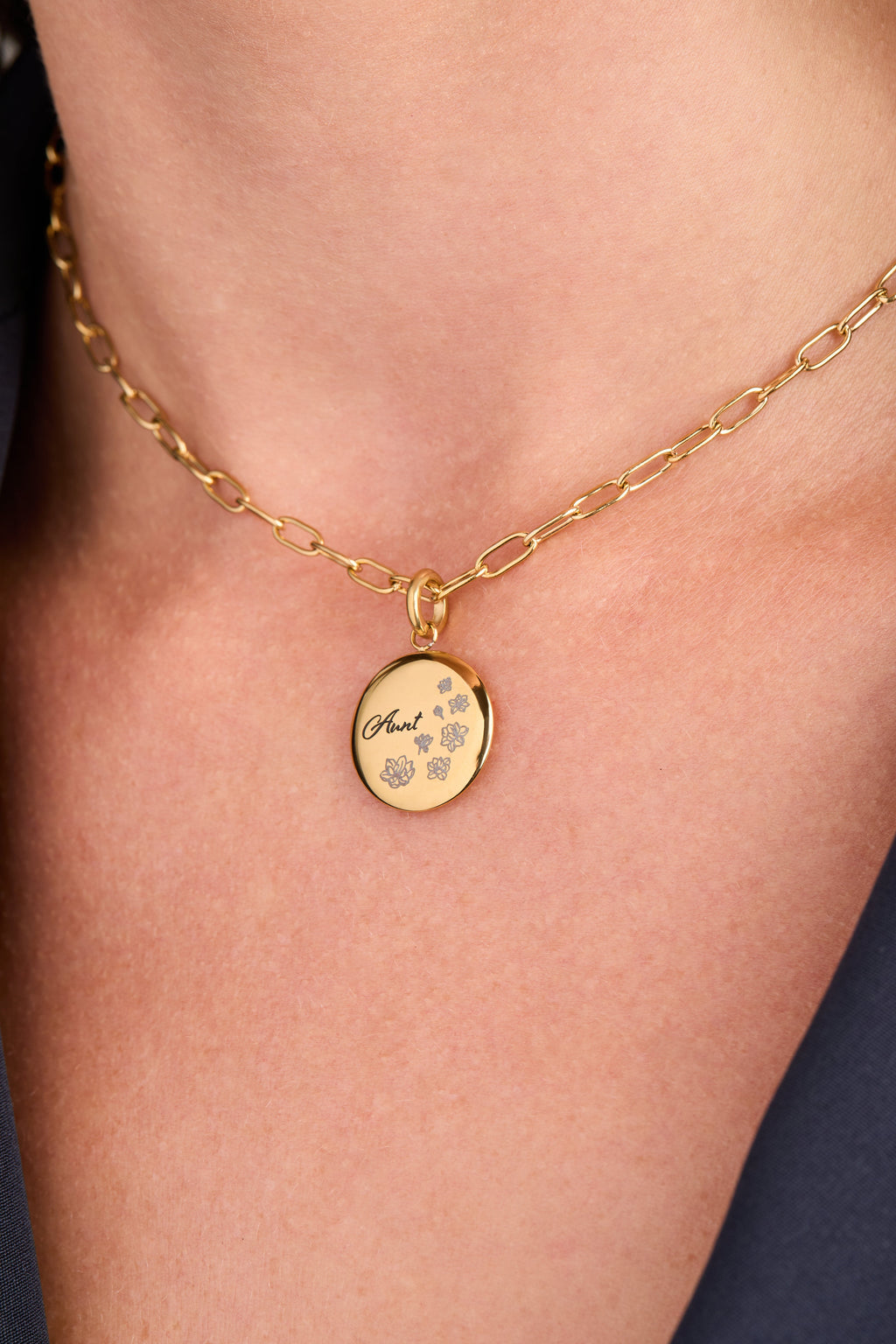 Paperclip Charm and Layering Necklace in Stainless Steel Silver
