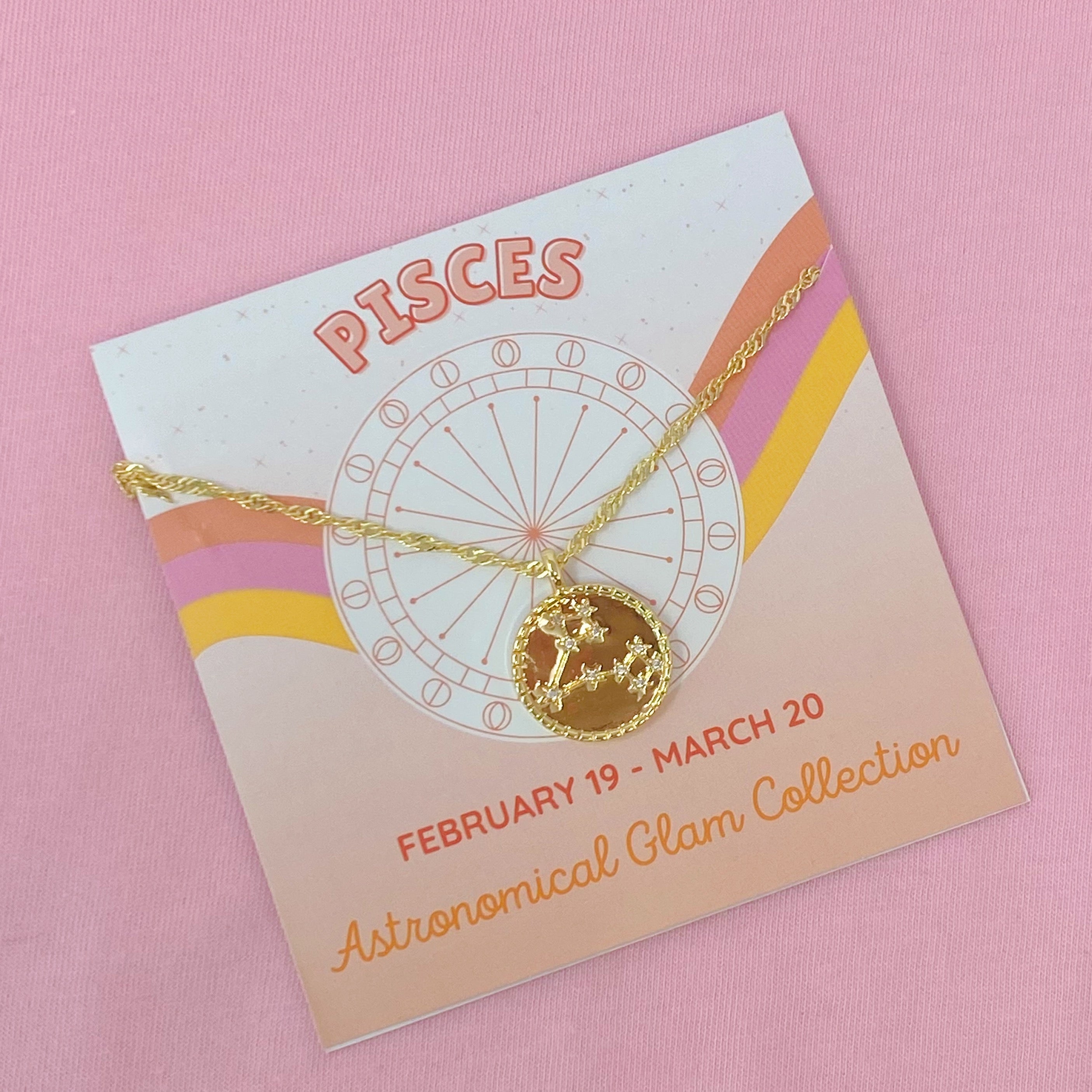 Astronomical Zodiac Constellation Medallion Necklace