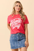 Game Day Script Paprika Comfort Colors Graphic Tee