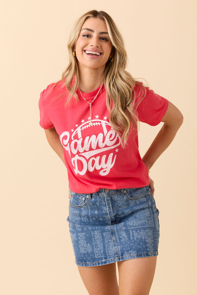 Game Day Script Paprika Comfort Colors Graphic Tee