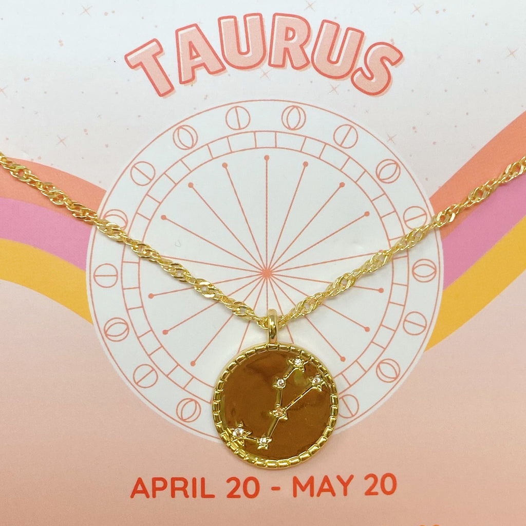 Astronomical Zodiac Constellation Medallion Necklace