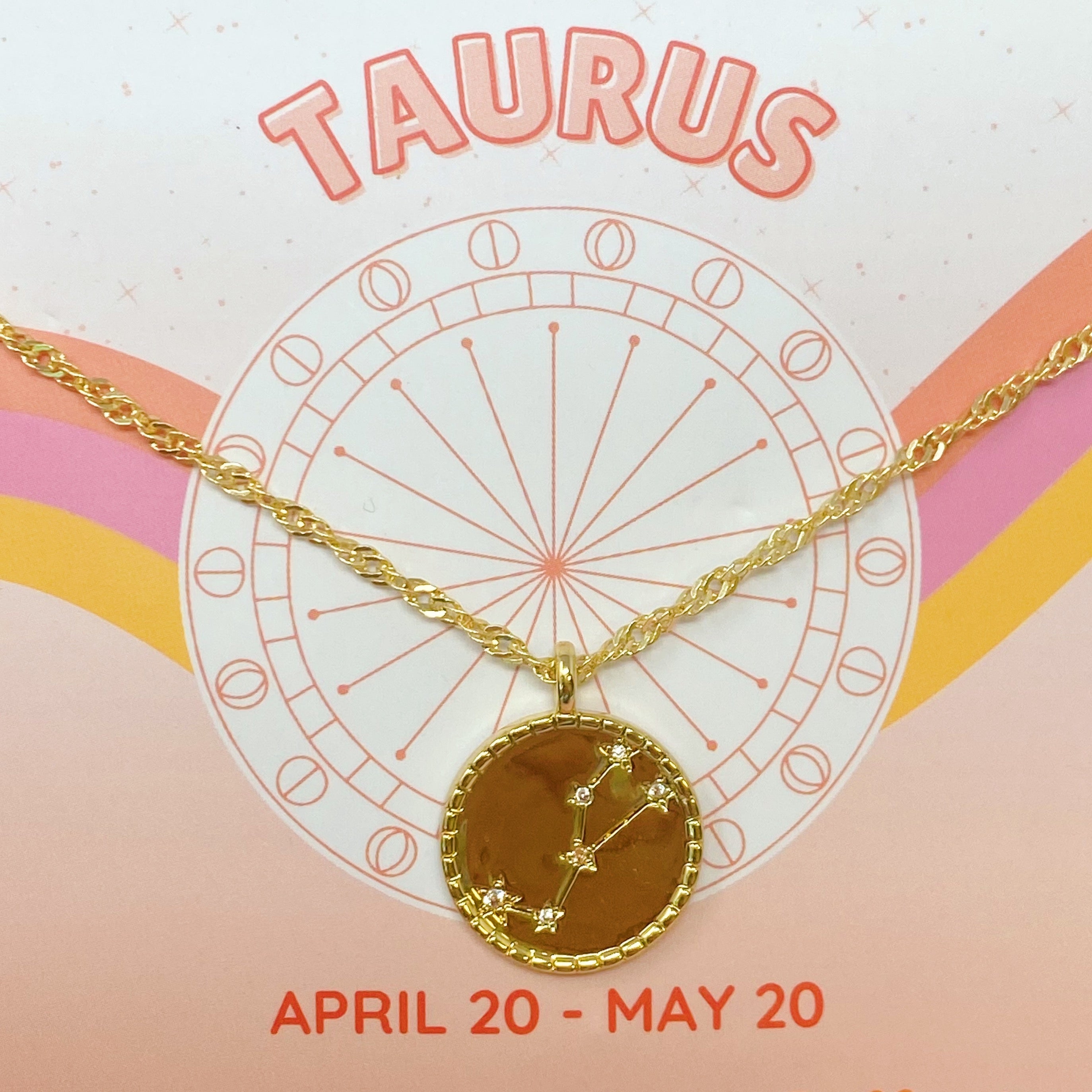 Astronomical Zodiac Constellation Medallion Necklace