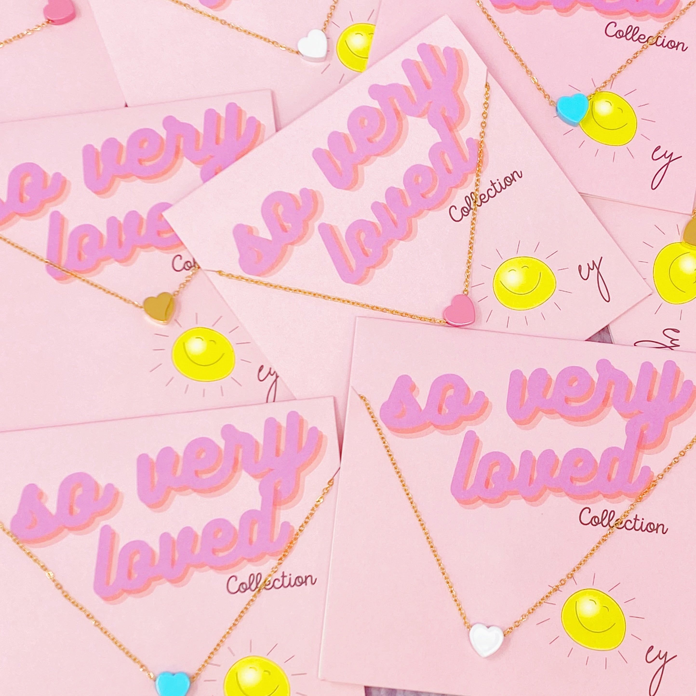So Very Loved Heart Necklace in Gold - small heart charm on waterproof gold chain