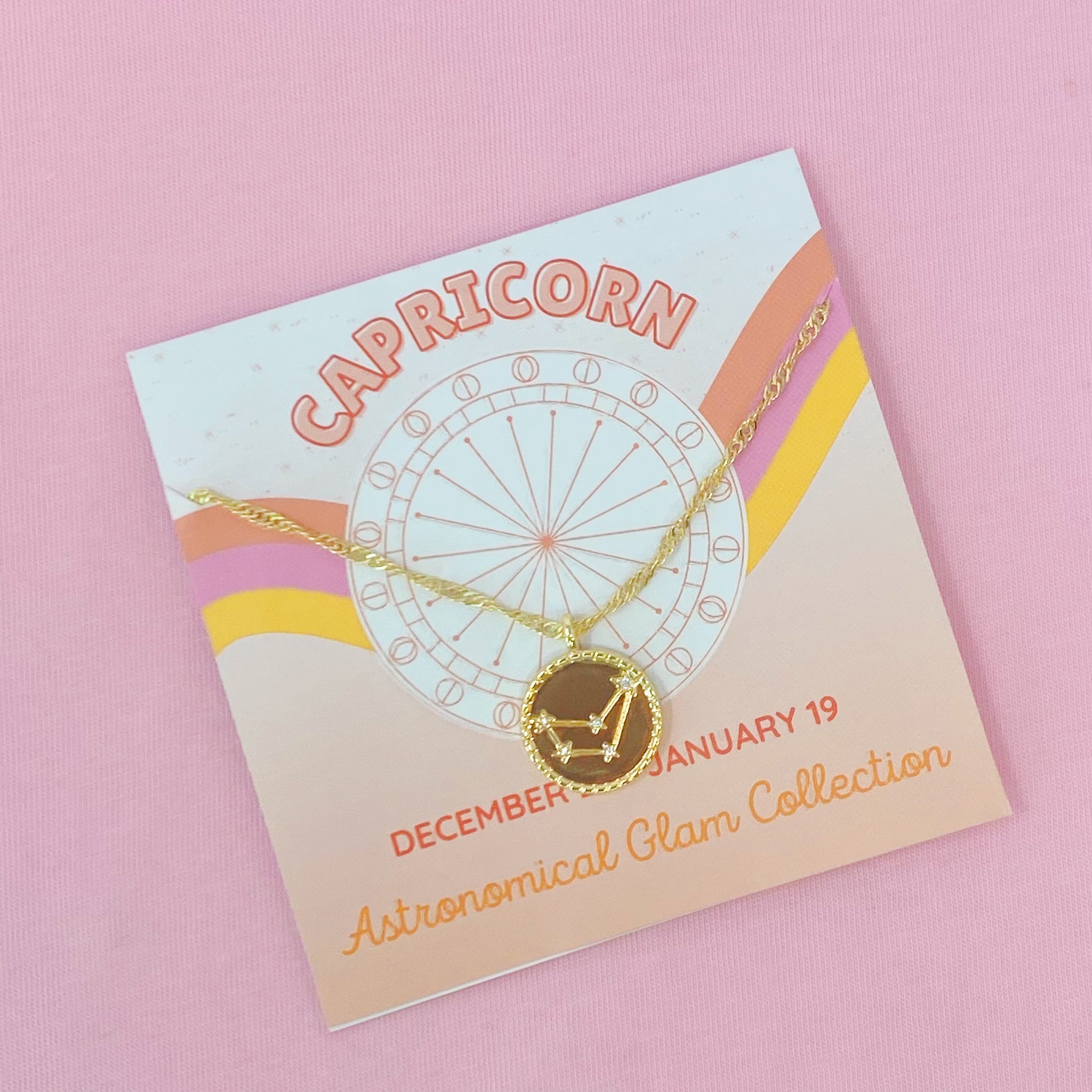 Astronomical Zodiac Constellation Medallion Necklace