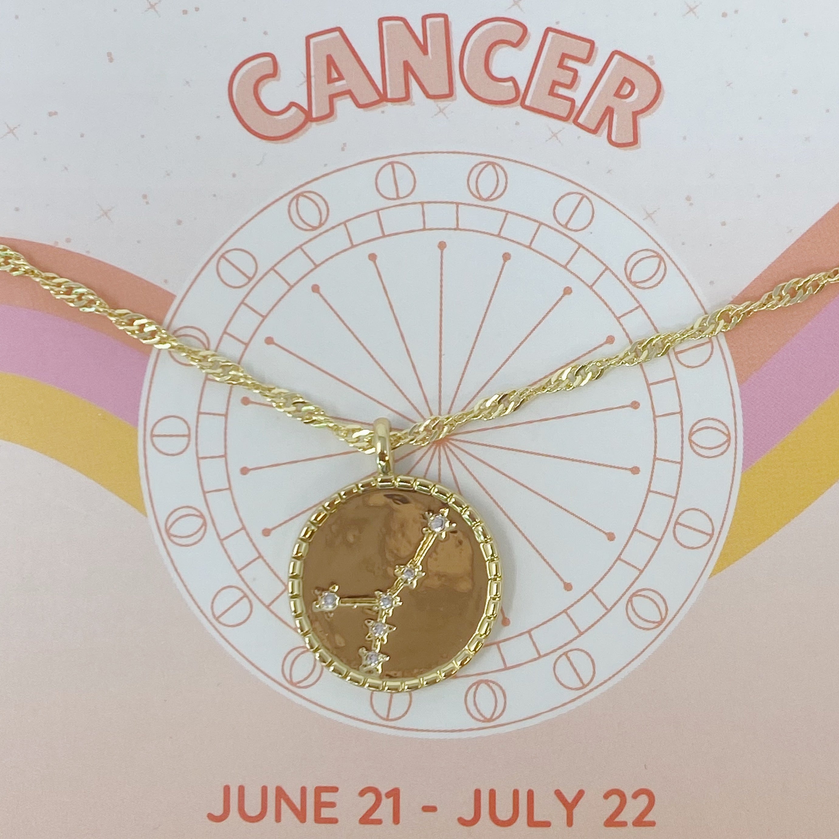 Astronomical Zodiac Constellation Medallion Necklace