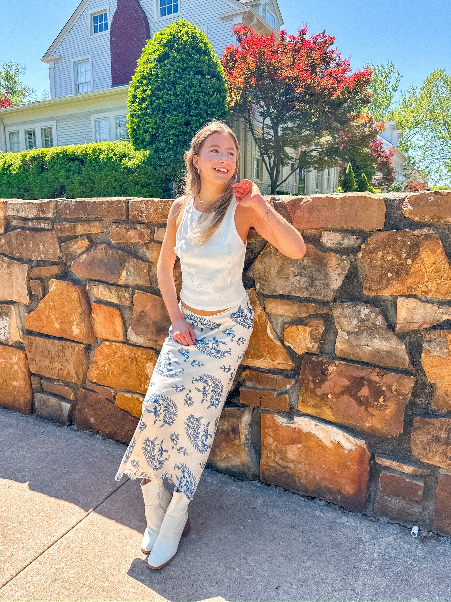 MERMAID MAXI SKIRT WITH LACE TRIM