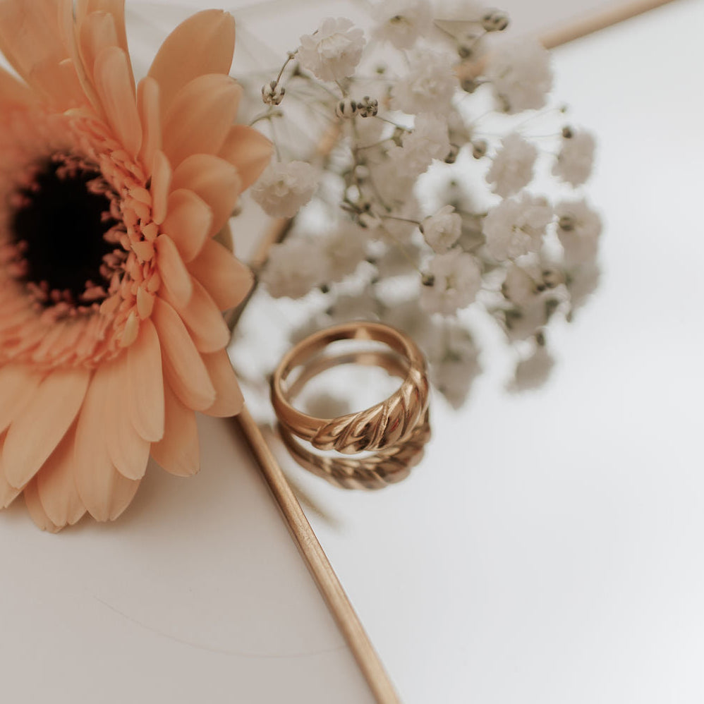 Wren Twist Ring - minimalist stainless steel stacking ring, view 5