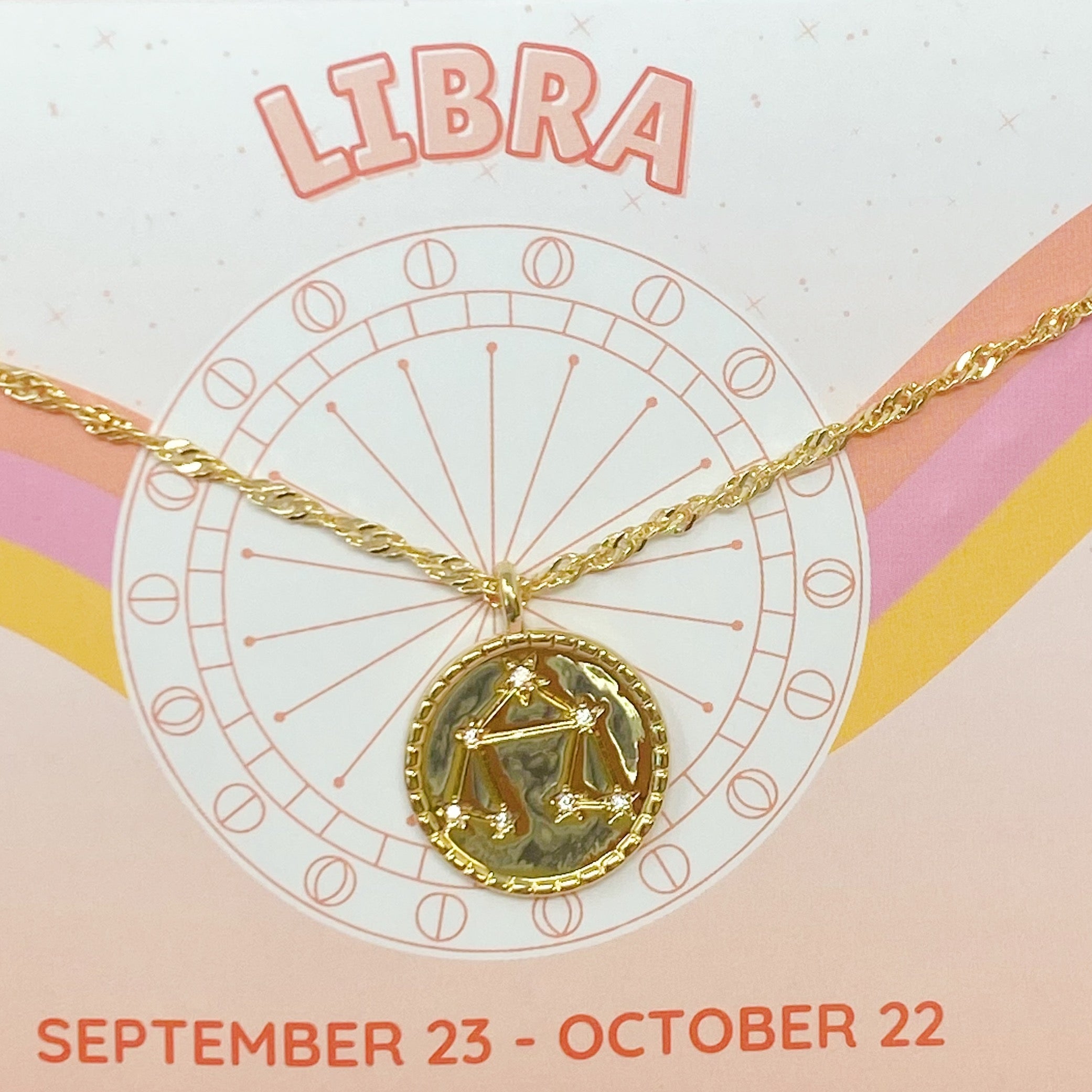 Astronomical Zodiac Constellation Medallion Necklace